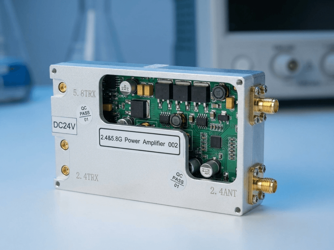 High-sensitivity RF spectrum analysis PCBA module for drone detection